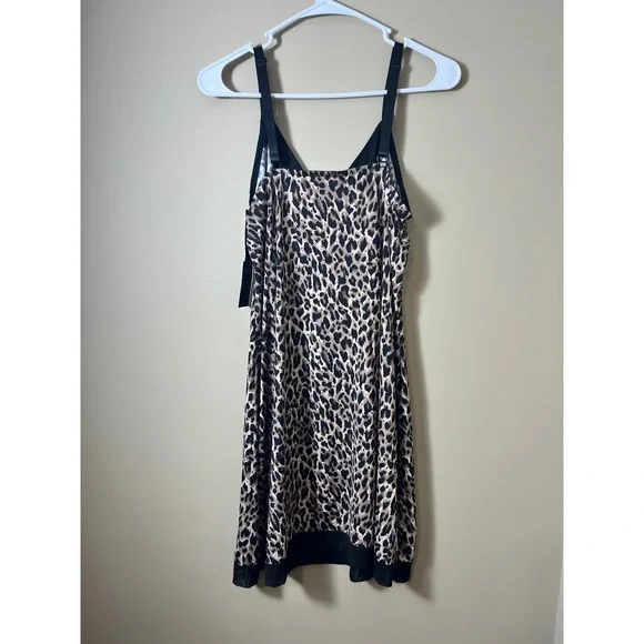 NWT Delta Burke Intimates Leopard Print Slip Dress Lingerie Size 3X Babydoll - Picture 2 of 10